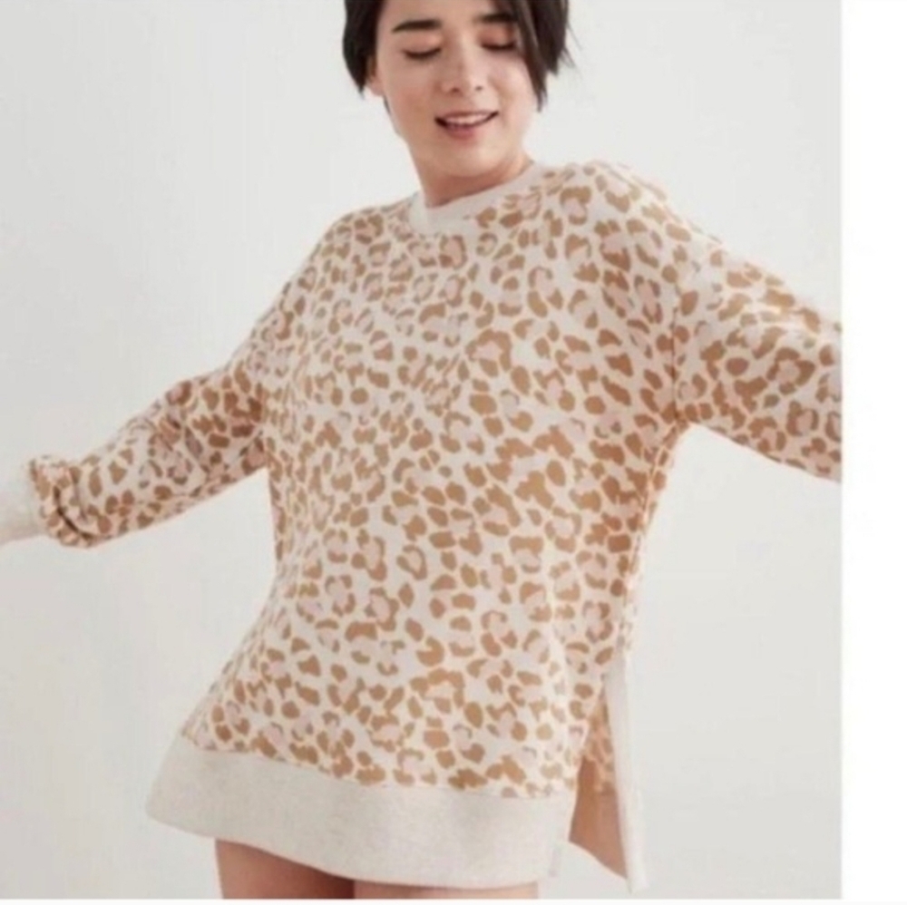 Aerie-Leopard Print Sweatshirt- Size S